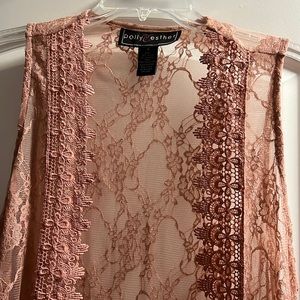 Polly & Esther womens no sleeve long vest